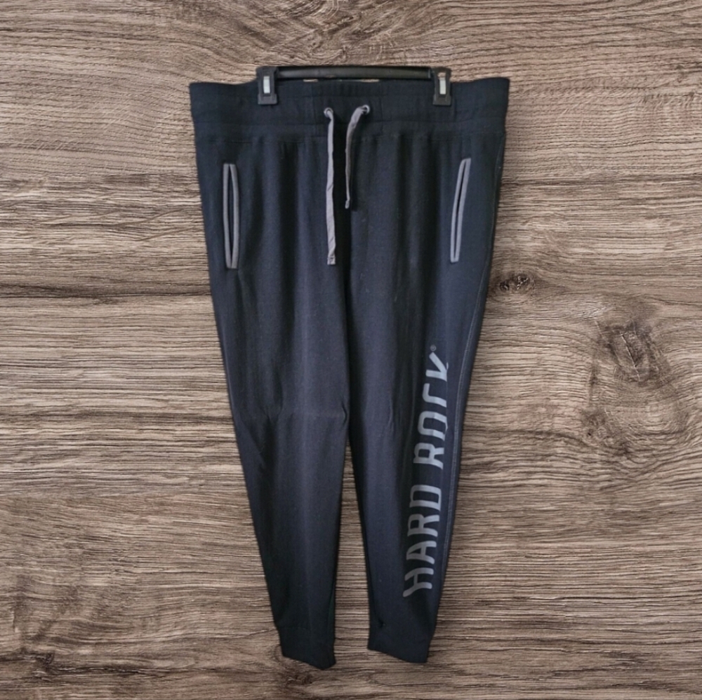 Hard Rock Men's  Black Joggers Pants Size XXL
